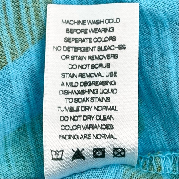 Fresh Produce Blue Multicolor Geometrical Print Cotton Knit Dress w/Pockets - Picture 10 of 10